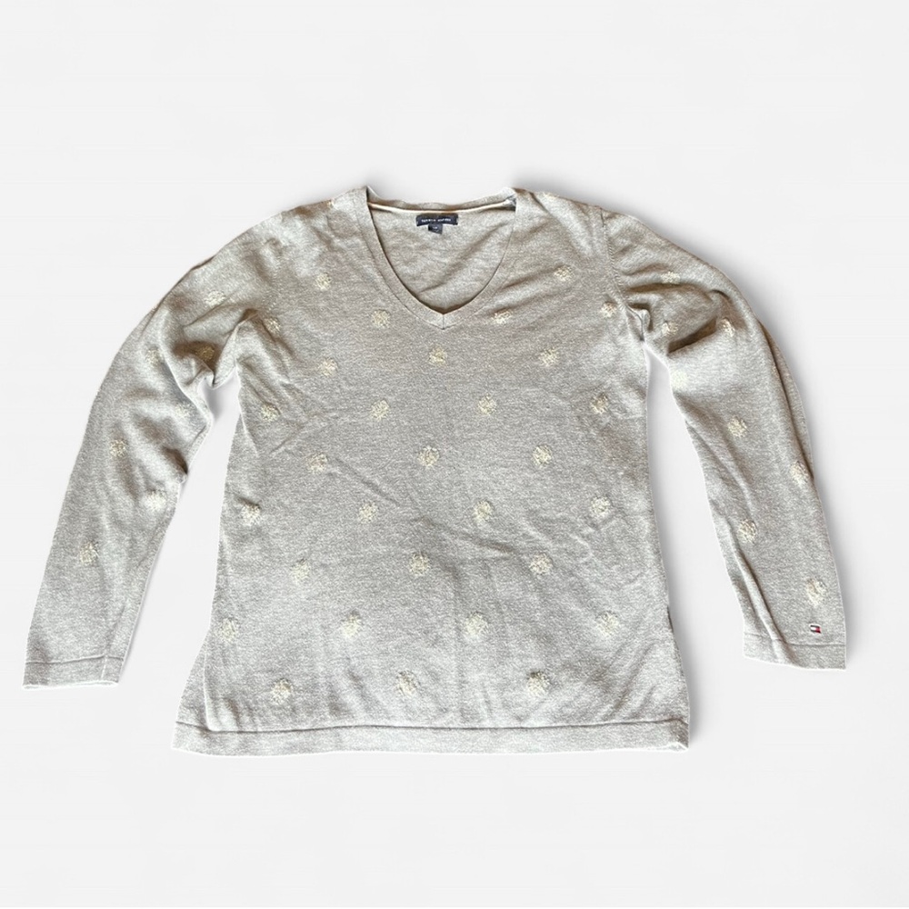 Tommy Hilfiger Polka Dot Long Sleeve Sweater Shirt women’s